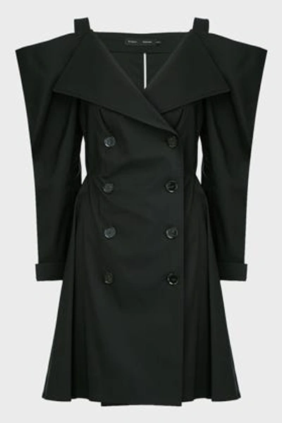 Proenza Schouler Parachute Suiting Trench Dress In Black