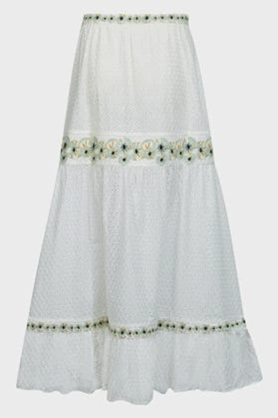 Marysia Vista Textured Maxi Skirt In Ivory
