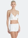 Rya Collection - Verified Partner Rya Collection Shimmer Bralette Set In White