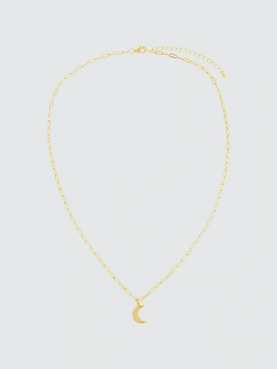 Adina's Jewels - Verified Partner Solid Crescent Link Necklace In Gold