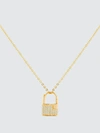 ADINA'S JEWELS - VERIFIED PARTNER PAVE MINI LOCK NECKLACE