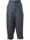 AGANOVICH BAROQUE JACQUARD CROPPED TROUSERS,TR05LYRBROC11432400