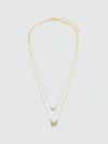 ADINA'S JEWELS - VERIFIED PARTNER TWO IN ONE PAVE BUTTERFLY NECKLACE