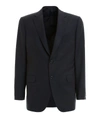 BRIONI BRUNICO TWO-BUTTONS WOOL BLAZER IN BLACK