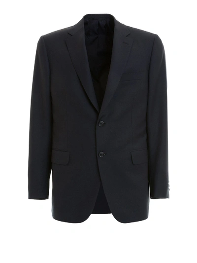 Brioni Brunico Two-buttons Wool Blazer In Black