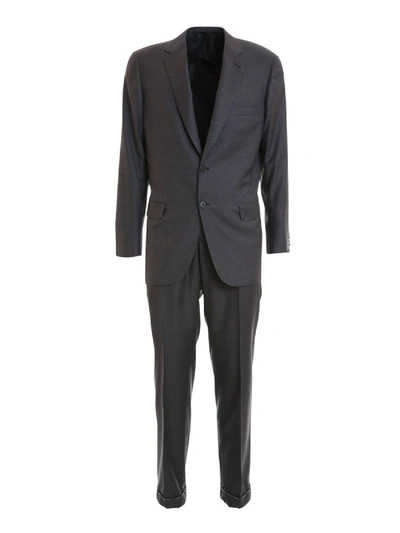 Brioni Colosseo Wool Suit In Grey