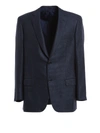 BRIONI COLOSSEO WOOL AND SILK BLAZER IN BLUE