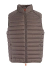 SAVE THE DUCK PLUMTECH® PADDED WAISTCOAT IN DOVE GREY COLOR