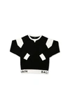 BALMAIN CONTRASTING EDGES SWEATSHIRT IN BLACK