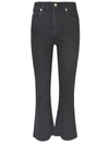 VERSACE JEANS COUTURE LOGO FLARED JEANS IN BLACK