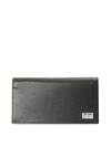 CORNELIANI TEXTURED LEATHER WALLET IN BLACK