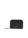 KENZO RED LOGO COIN PURSE IN BLACK