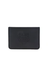 KENZO TIGER LOGO CARD HOLDER IN BLACK