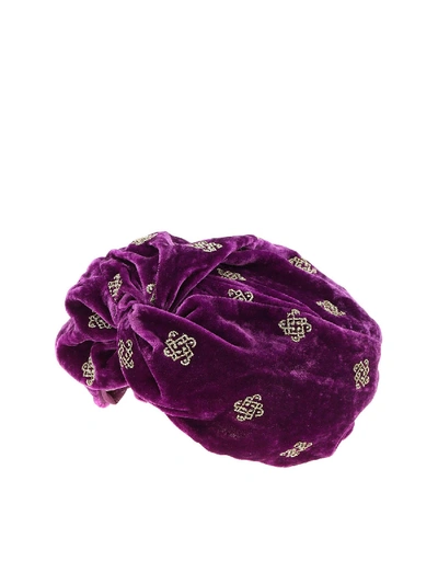 Pinko Arcobaleno 2 Turban Hat In Purple