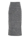 ALESSANDRA RICH ALESSANDRA RICH TWEED MIDI PENCIL SKIRT