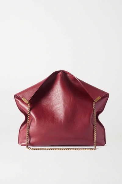 Saint Laurent Suzanne Medium Leather Shoulder Bag In Red