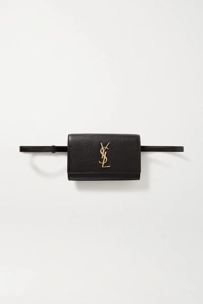 Saint Laurent Kate Textured-leather Belt Bag In Black