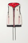 MONCLER MAGLIA HOODED SHELL-TRIMMED FAUX SHEARLING DOWN waistcoat