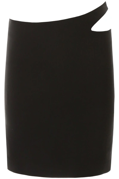 Coperni Cut-out Mini Skirt In Black