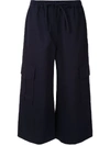 KENZO DRAWSTRING CROPPED TROUSERS