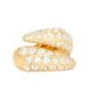 ALAN CROCETTI ENCRUSTED RAPTOR GOLD-VERMEIL RING,P00488983