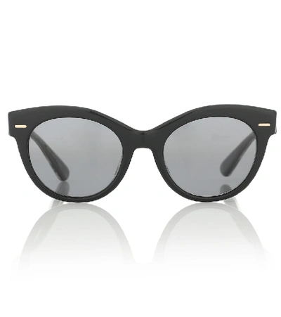 The Row X Oliver Peoples Georgica Round Sunglasses In Black