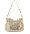 BY FAR SYDNEY LEATHER AND MESH SHOULDER BAG,P00513744