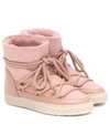 INUIKII LEATHER AND SHEARLING ANKLE BOOTS,P00516644