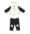 MONCLER ENFANT BABY COTTON AND FAUX SHEARLING TRACKSUIT,P00501354