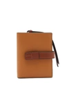 Loewe Anagram-debossed Grained-leather Wallet In Caramel,pecan