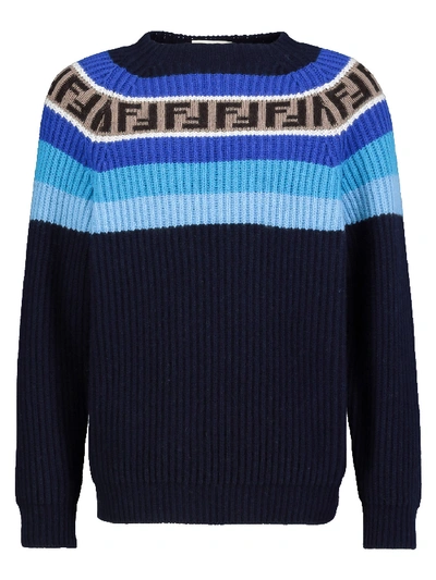 Fendi Kids Pullover For For Boys And For Girls In Blue