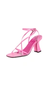 By Far Kersti Strappy Sandals In Hot Pink