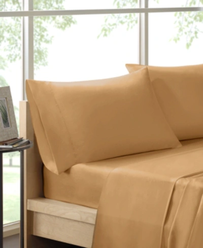 Madison Park 600 Thread Count Pima Cotton Sateen 4-pc. Sheet Set, Queen In Gold