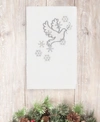 Linum Home Christmas Dove 100 Turkish Cotton Hand Towels Bedding In White