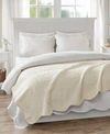 Madison Park Tuscany Scalloped-edge Throw, 60" X 72" In Ivory