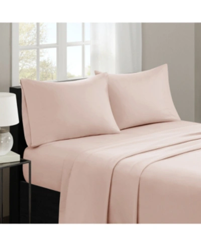 Madison Park 3m-microcell Solid 3-pc. Sheet Set, Twin Xl In Blush