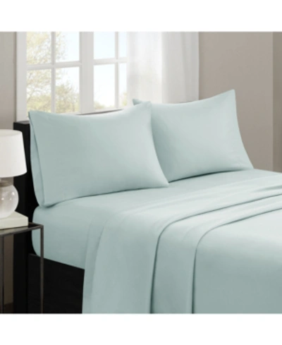 Madison Park 3m-microcell Solid 4-pc. Sheet Set, Queen In Seafoam