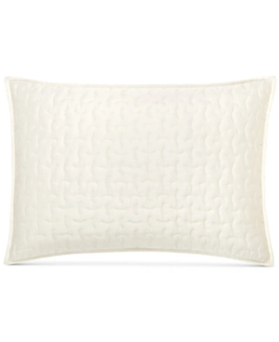 Hotel Collection Closeout!  Connection Indigo Quilted Standard Sham, Created For Macy's Bedding In Ivory