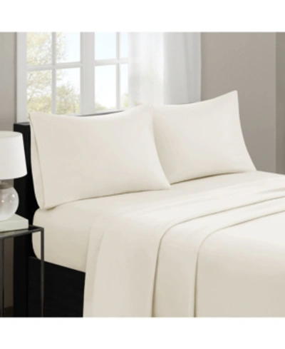 Madison Park 3m-microcell Solid 4-pc. Sheet Set, California King In Ivory