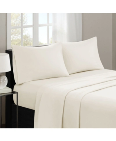 Madison Park 3m-microcell Solid 4-pc. Sheet Set, King In Ivory
