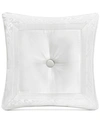 J Queen New York Bianco Tufted Decorative Pillow, 20" X 20" In White