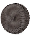 J Queen New York Astoria Tufted Decorative Pillow, 15" Round In Mink