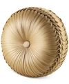 J Queen New York Napoleon Tufted Decorative Pillow, 15" Round In Gold