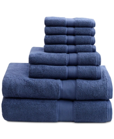 Madison Park Solid 8-pc. Towel Set Bedding In Navy