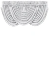 J Queen New York Astoria Waterfall Window Valance, 49" X 33" In White