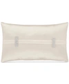 J Queen New York Satinique Decorative Pillow, 12" X 20" In Natural