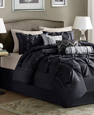 Madison Park Wilma 7-pc. California King Comforter Set Bedding In Black