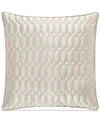 J Queen New York Satinique Quilted Decorative Pillow, 20" X 20" In Natural