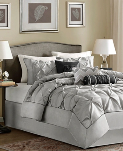 Madison Park Wilma 7-pc. California King Comforter Set Bedding In Grey