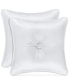 J Queen New York Astoria Decorative Pillow, 16" X 16" In White